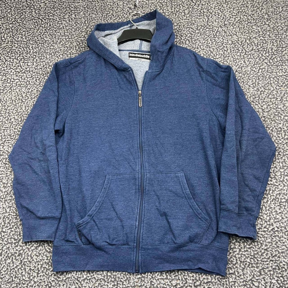 Hoodiebuddie HB3 Technology Hoodie Men XL Blue Full Zip Long Sleeve Pocket